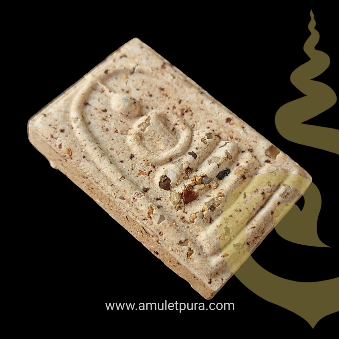 พระสมเด็จบางขุนพรหม รุ่นย้อนยุค ผสมผงเนื้อพระสมเด็จบางขุนพรหมที่ "สมเด็จโต" เสก ชุดไม่แช่น้ำมนต์ (กรรมการ พิมพ์เกศทะลุซุ้ม) ปี47 วัดบางขุนพรหม กรุงเทพฯ (หลังปั้มตรายางวัด กล่องไม้)