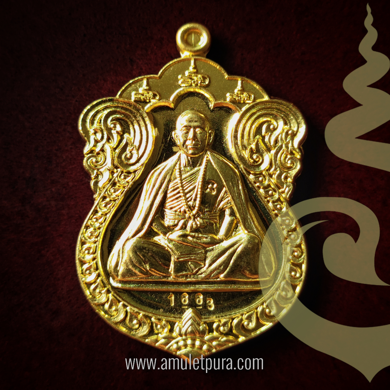 เหรียญเสมา รุ่นเจริญพร (เนื้อทองระฆัง) ปี55 ครูบาอริยชาติ วัดแสงแก้วโพธิญาณ จ.เชียงราย (มีโค้ด หมายเลข 1663)