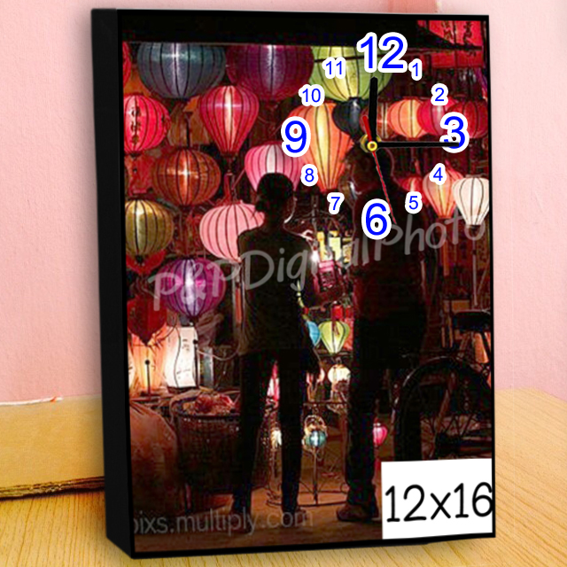 รูปภาพกรอบลอยราคาถูก ขนาด 12x16 + นาฬิกา