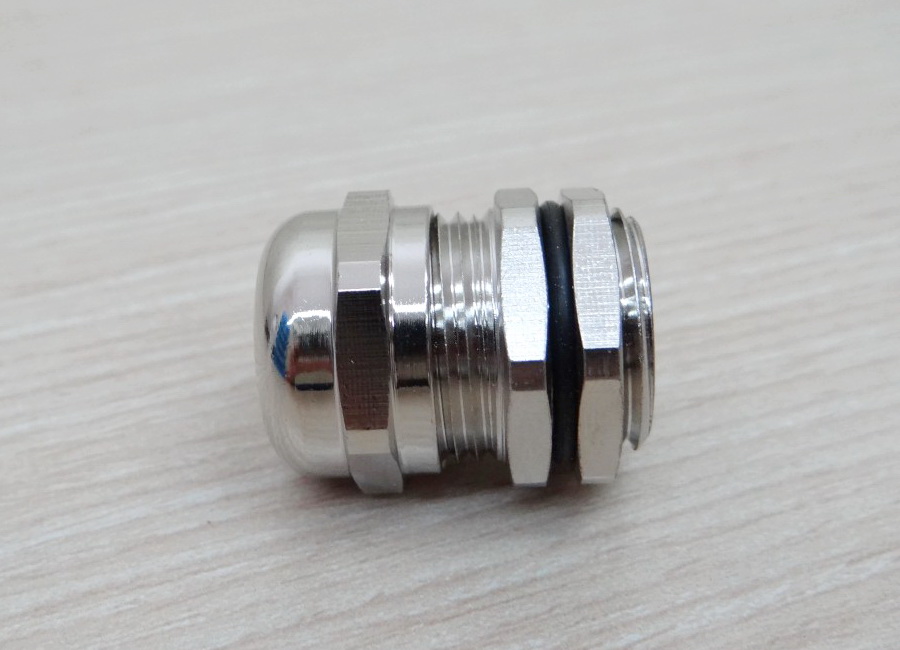 M18x1.5 Waterproof Cable Glands Connector (Nickel Brass Metal)