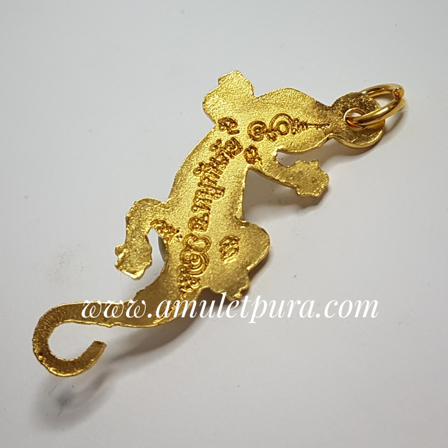 จิ้งจกพรหมคาบถุงเงิน(สีทอง)อ.หนู กันภัย