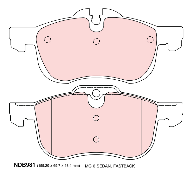ผ้าเบรค Nexzter Mu Spec / MG6 (หน้า)