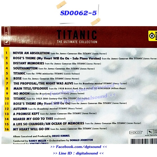 ขายเทปเพลง ประกอบภาพยนตร์ TITANIC THE ULTIMATE COLLECTION (ปกใหม่)