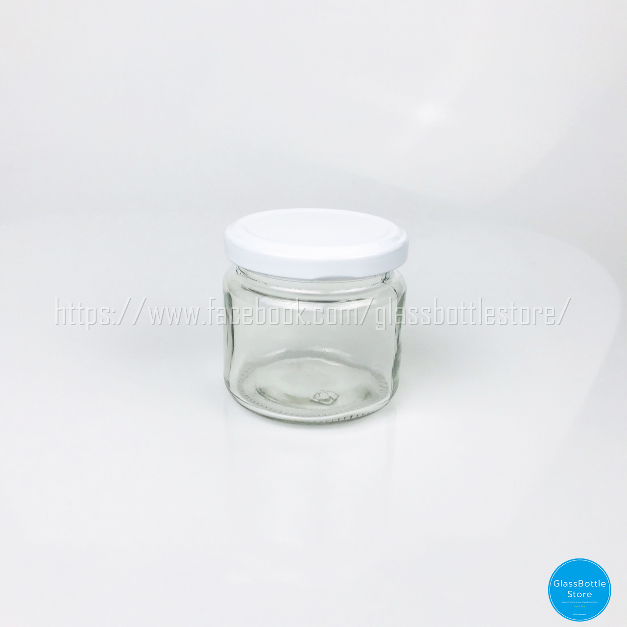 ขวดแก้ว กระปุกอาหาร 160ml(5.3oz) ฝาเกลียวล็อคสีขาว