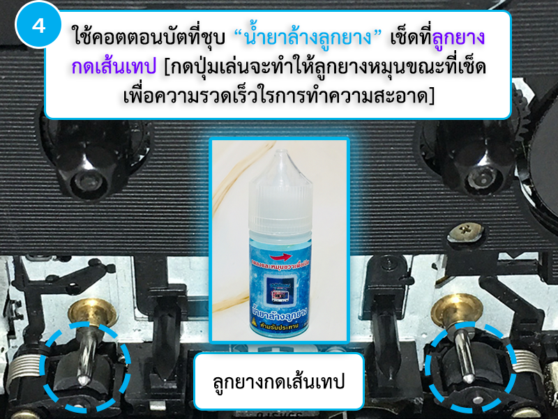 ชุดทำความสะอาดเครื่องเล่นเทป น้ำยาล้างเครื่องเล่นเทป น้ำยาล้างหัวเทป น้ำยาล้างลูกยาง
