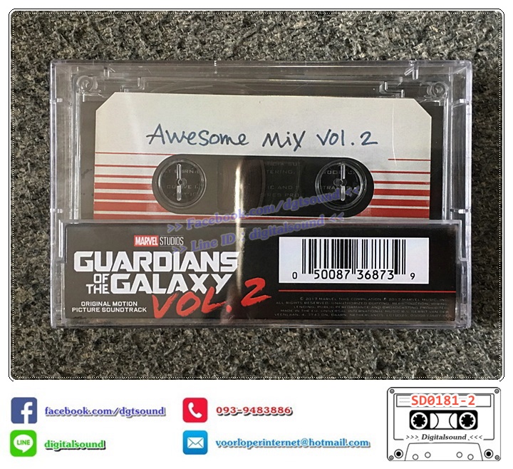 เทปคาสเซ็ท guardians of the galaxy vol 2 (Soundtrack) อัลบั้ม awesome mix vol 2 (ซีลมือหนึ่ง)