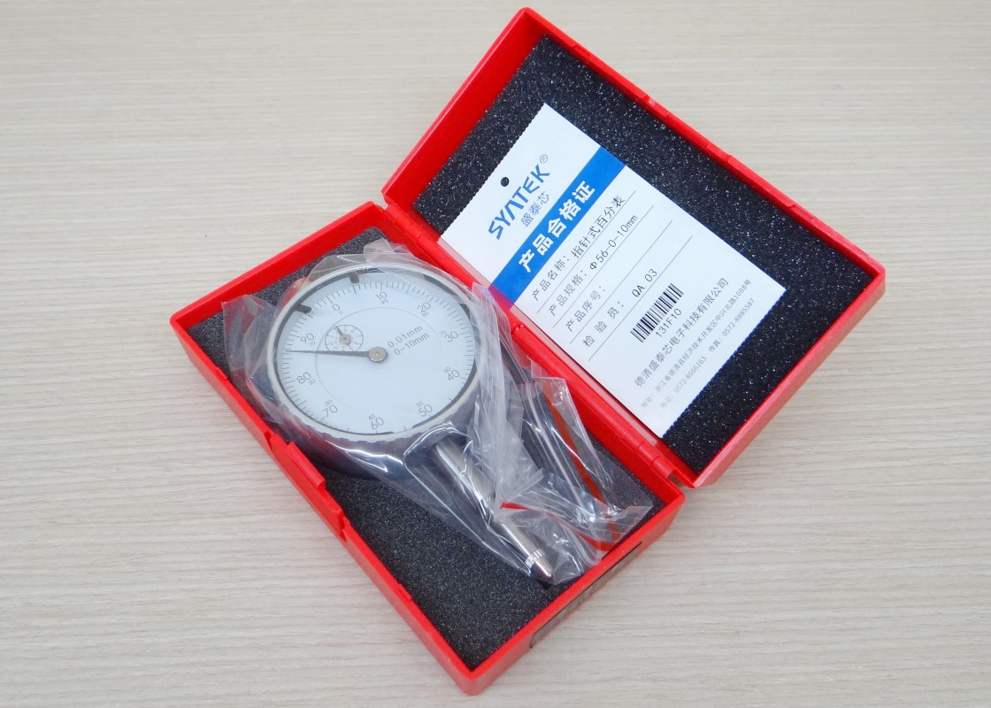 Syntek 0-10mm Dial indicator 0.01mm dial gauge Accuracy ±0.01mm