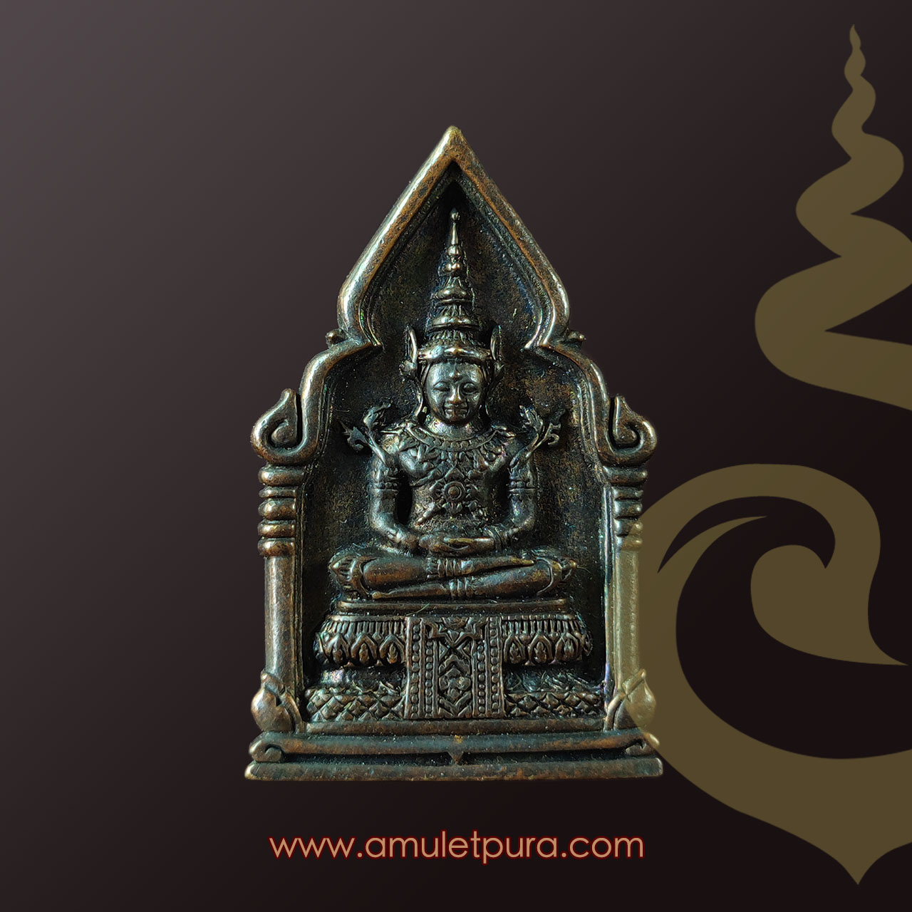 พระแก้วมรกต รุ่นเฉลิมพระเกียรติ(ทองแดงผิวรุ้ง)ปี43 วัดพระศรีรัตนศาสดาราม(วัดพระแก้ว) กรุงเทพมหานคร