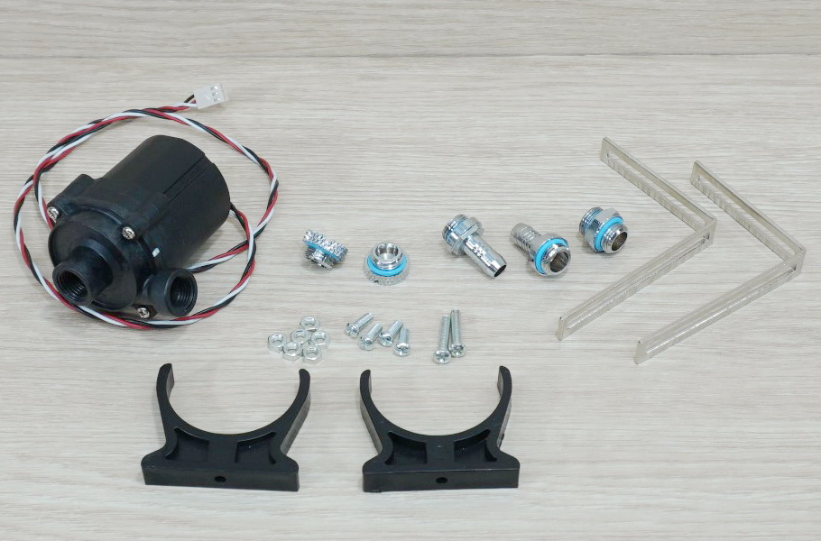 400mm Cylinder Water Tank G1/4" Thread XHC8 + SC600 Pump 12V 19W