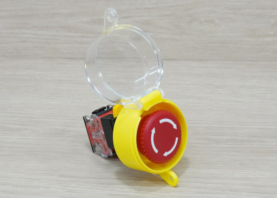 F22-06 Emergency Stop Switch Translucent Protection Cover Dia.22mm