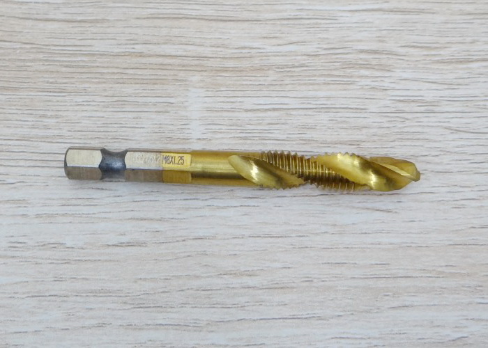 M8 x 1.25 Hex Shank Titanium Coated Thread Tap HSS6542