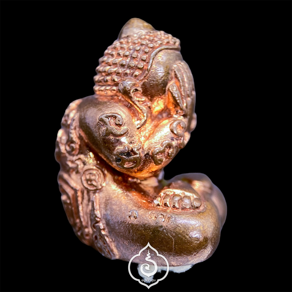 พระปิดตาปืนแตก 2 (เนื้อพิเศษ เนื้อทองแดงโบราณ) ปี64 หลวงพ่อพัฒน์ วัดห้วยด้วน จ.นครสวรรค์ (อุดผงพุทธคุณ ตะกรุด สายสินจ์ มีโค้ด หมายเลข 10)