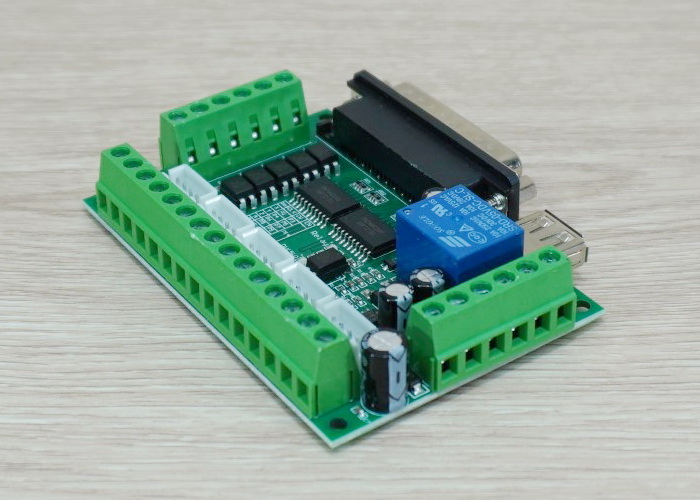 5 Axis CNC Breakout Board Interface for MACH3 + USB cable 1.35M