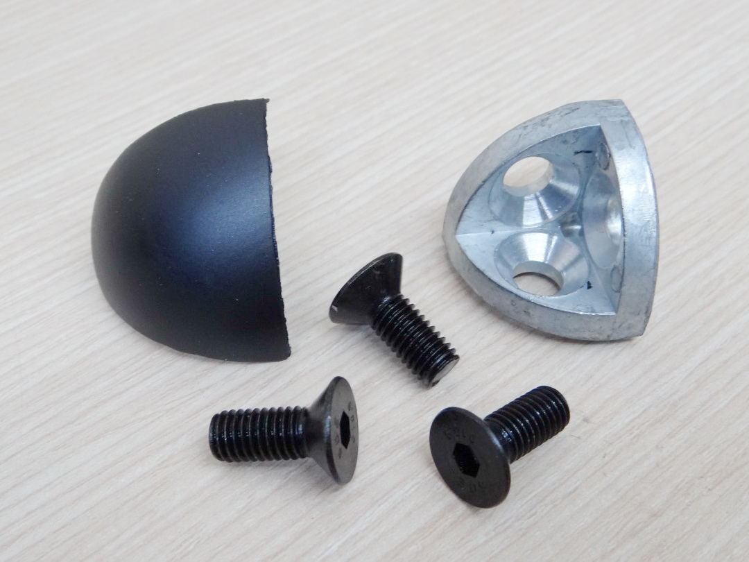 3 Ways Corner Bracket สำหรับ Alu Profile Series 30 + Plastic Cover + Screws M8x15 Taper Head