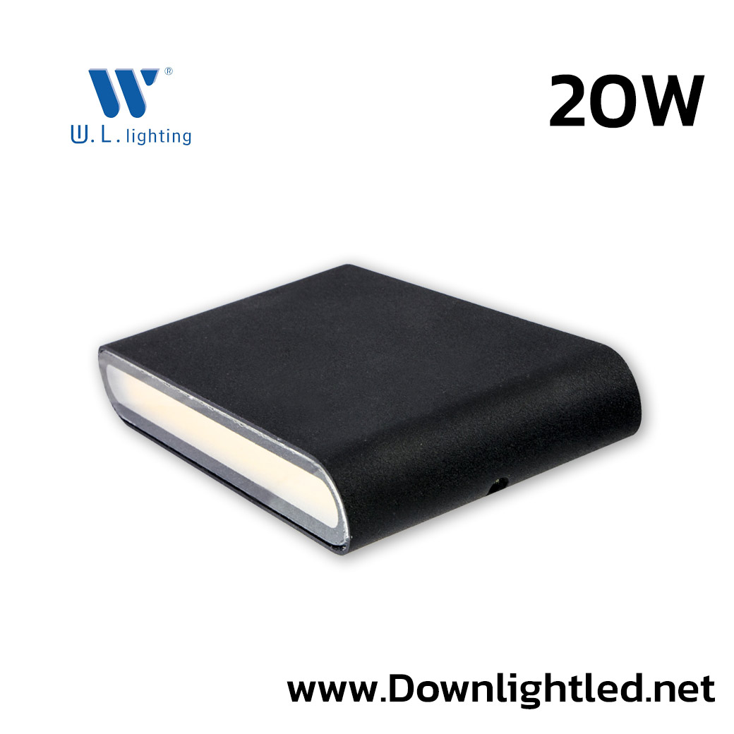 โคมไฟติดผนังภายนอก LED 20W W.L.LIGHTING WL-B34-20W-BK