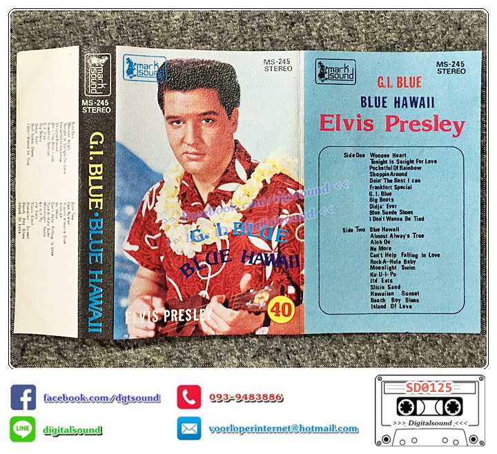 ขายเทปเพลง เทปคาสเซ็ท ELVIS PRESLEY อัลบั้ม G.I.BLUE BLUE HAWAII
