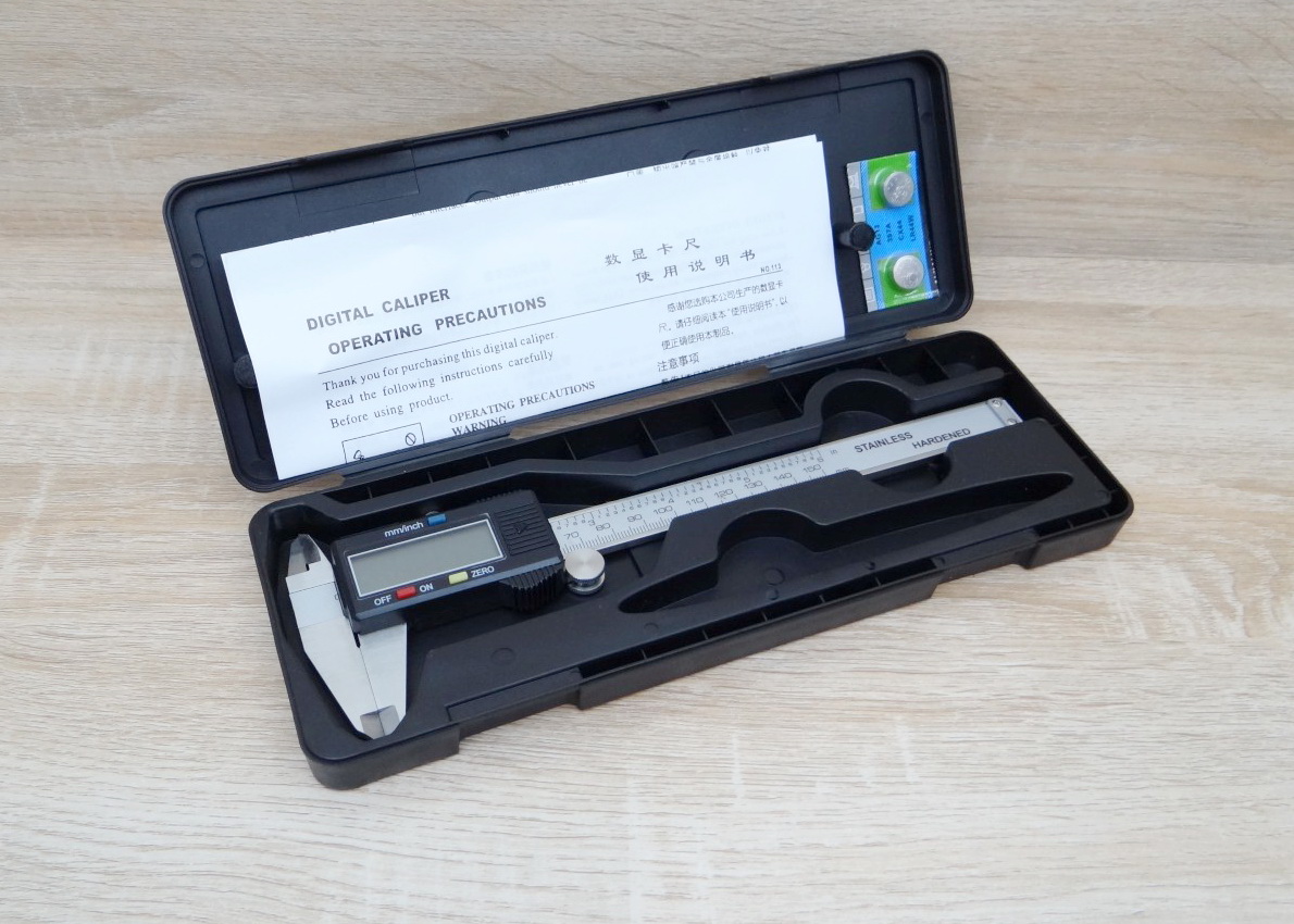 Syntek, Black 150mm Stainless Steel Digital Vernier Caliper, Accuracy ±0.04mm