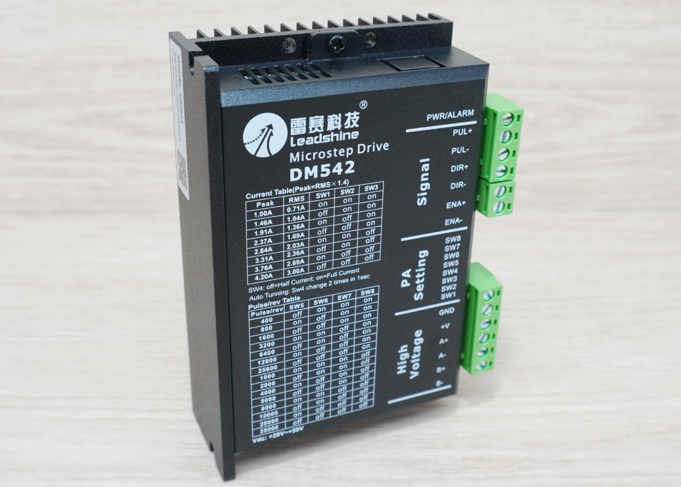 DM542 (Leadshine) Microstep Driver Peak 4.2A, 20-50 VDC 2-phase
