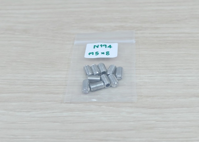 M5x8 สกรูตัวหนอน DIN916 Stainless steel 304 (แพ็ค20ตัว)