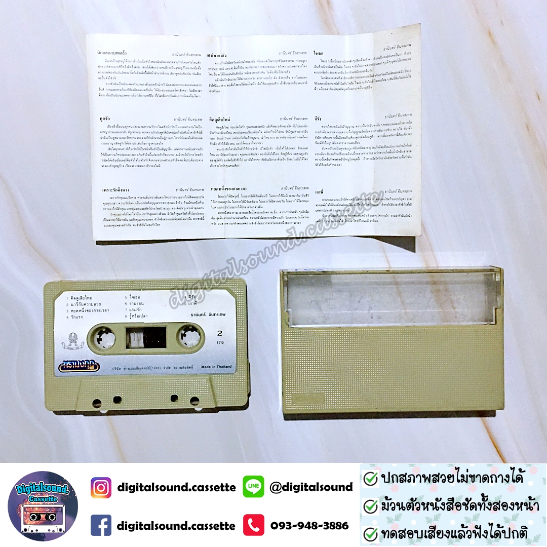 เทปคาสเซ็ท ธานินทร์ อินทรเทพ อัลบั้ม นักแสดงบทเศร้า