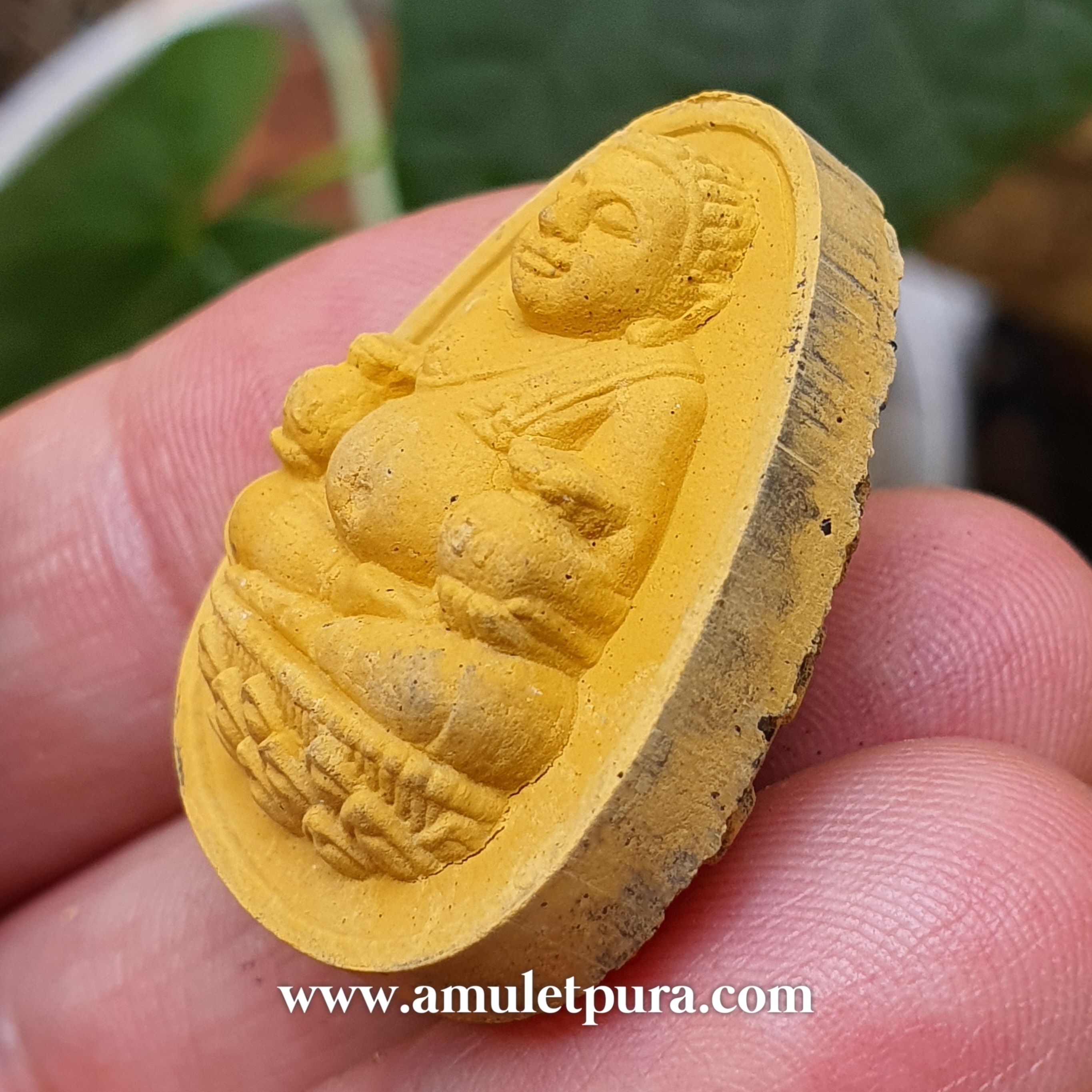 พระสังกัจจายน์หลังพระสิวลี หลวงพ่อวัชระ วัดถ้ำแฝด จ.กาญจนบุรี(โรยแร่เหล็กไหล ฝังตะกรุด)