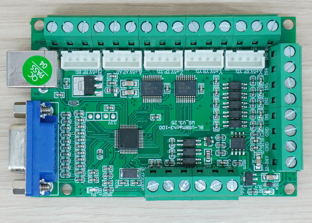 5-Axis USB V3.25 CNC Breakout Board 100KHz for MACH3 + สาย USB-1.35M