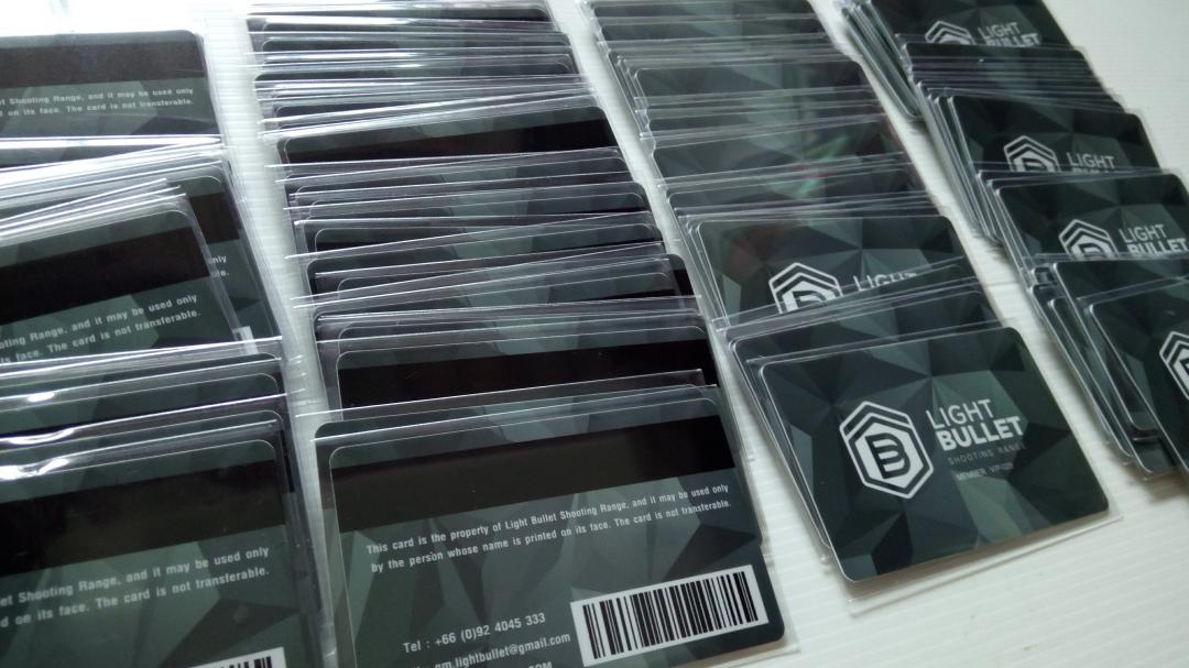 บัตรตัวอย่าง บัตรแถบแม่เหล็ก Hi-Co , Lo-Co คีย์ข้อมูลได้