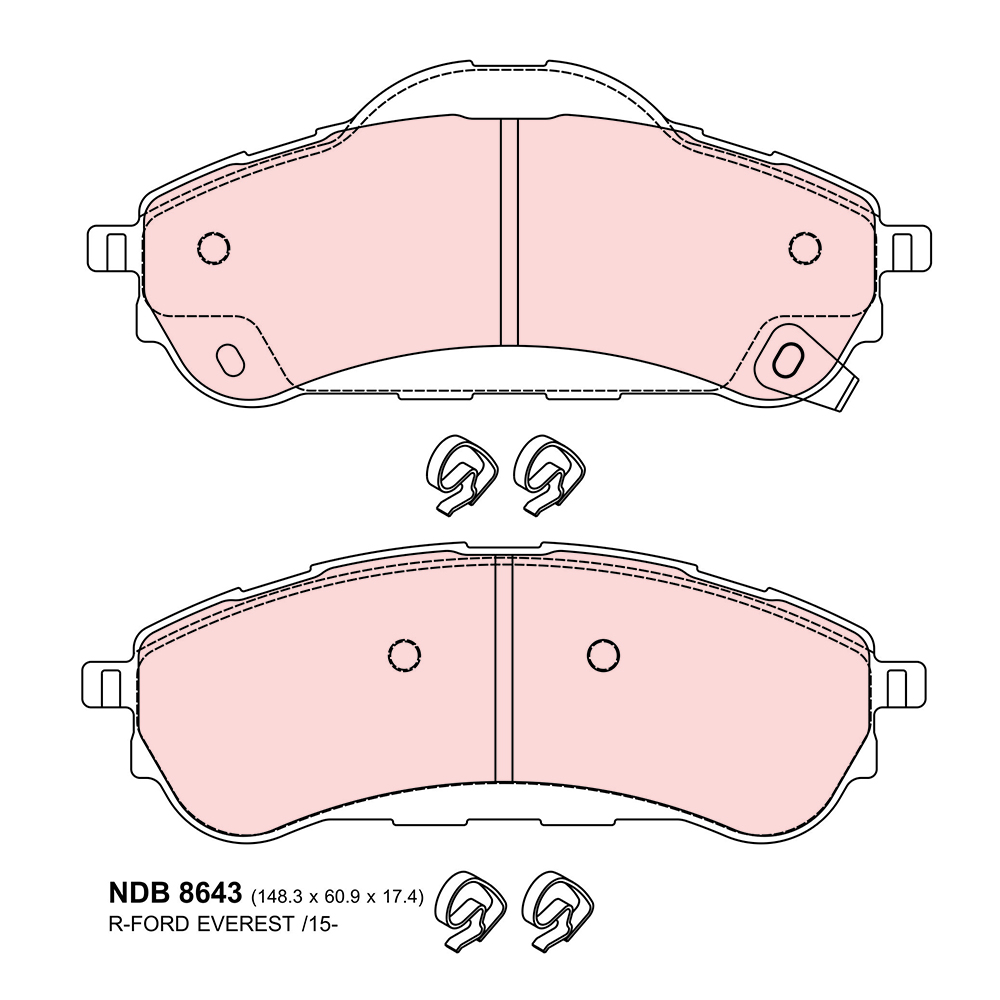 ผ้าเบรค Nexzter MuSpec - Everest ปี 2015-2022 (หลัง)