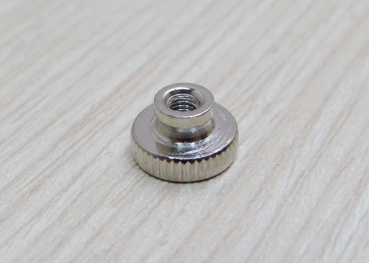 M3 knurled Nut (Nickel-plated)
