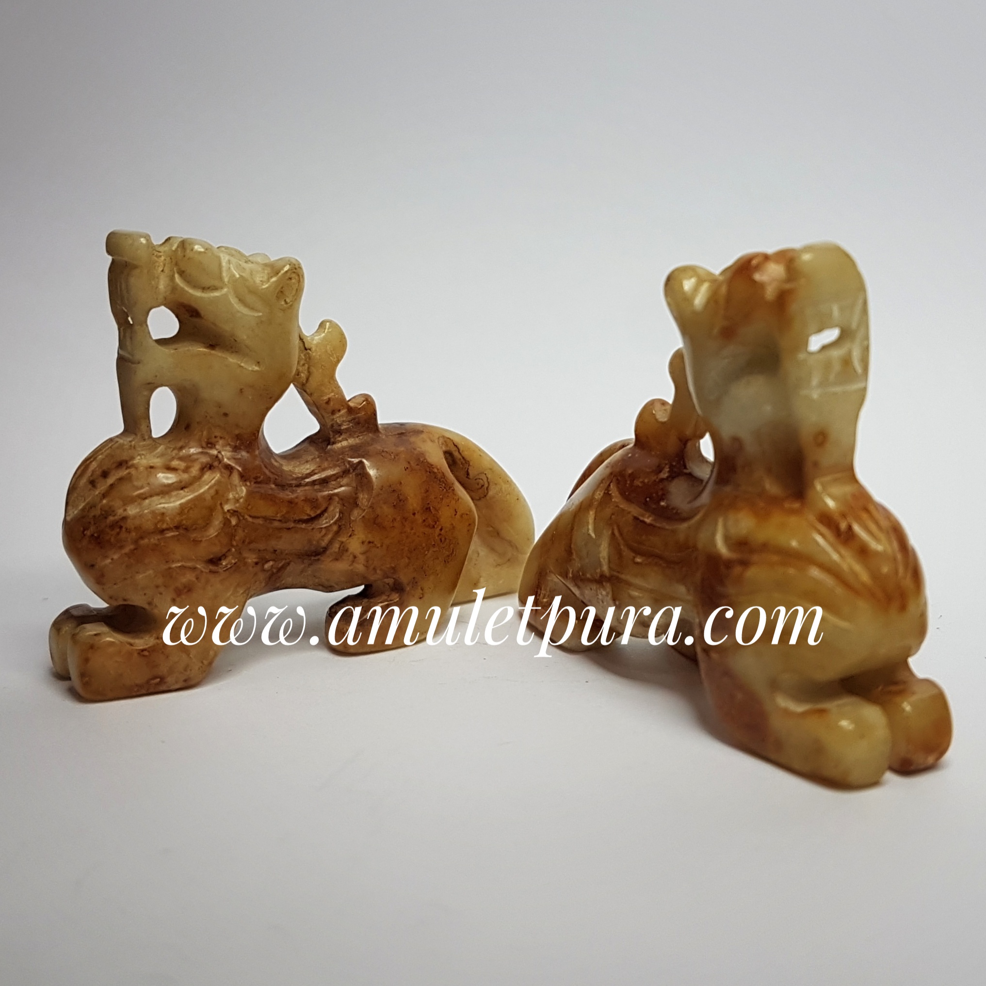 เทพปี่เซียะเรียกทรัพย์คู่ พกติดตัว ขนาด 2 นิ้ว วัดแดงประชาราษฏร์