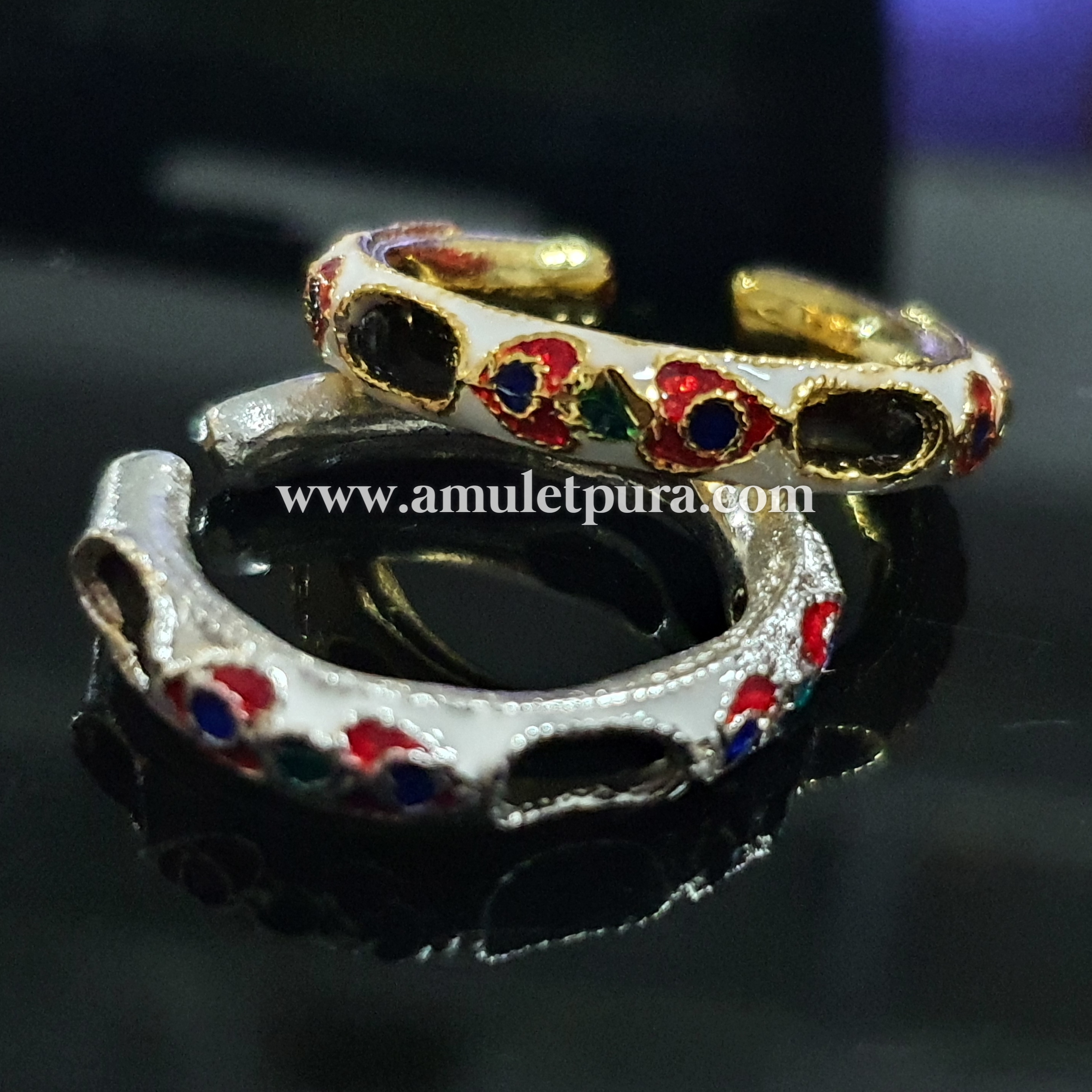 แหวนขนหางช้างลงยาสุโขทัย(ทองลงยา)สุดยอดเครื่องรางมงคลที่มีความขลังในตัวเองโดยที่ไม่ต้องทำการปลุกเสก(ฟรีไซส์ ปรับขนาดได้)