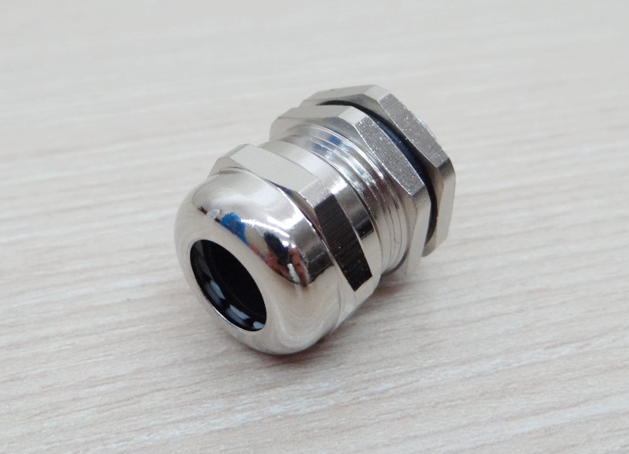 M18x1.5 Waterproof Cable Glands Connector (Nickel Brass Metal)
