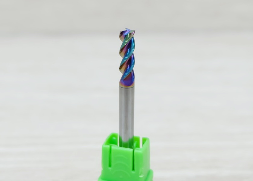 3-Flute DLC Coating 4x12x4mm 50L HRC60 High Efficiency End Mill, Shank 4MM