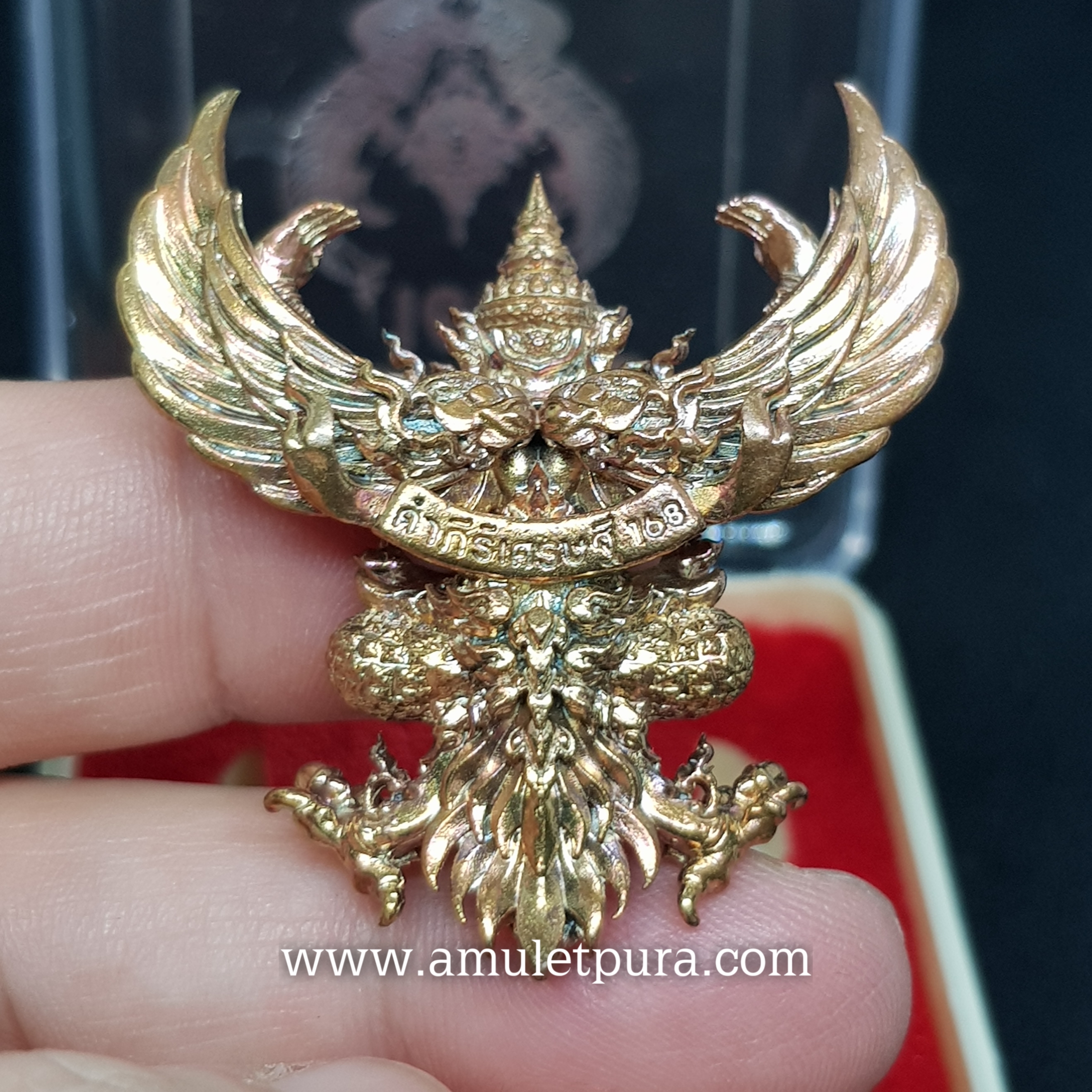 พญาครุฑผู้ทรงอิทธิฤทธิ์ทั่วหล้า(เบญจโลหะ ทับทิม)พิมพ์ใหญ่ รุ่นคำภีร์เศรษฐี168 ปี63 วัดหนองไผ่ จ.อุทัยธานี(มีโค้ด หมายเลข301)