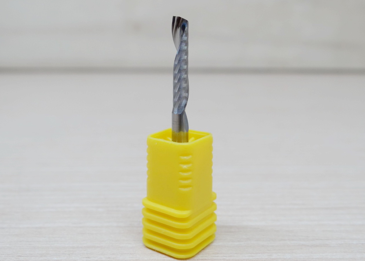 Wood/Acrylic - 3.175x3.175x22mm Single Flute Bit Carbide End Mill (SHKxCEDxCEL) เกรด 3A