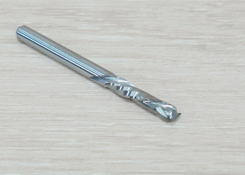 Double-Edged Compound Milling Cutter 3.175x3.175x15mm Blade Spiral Carbide เกรด 3A