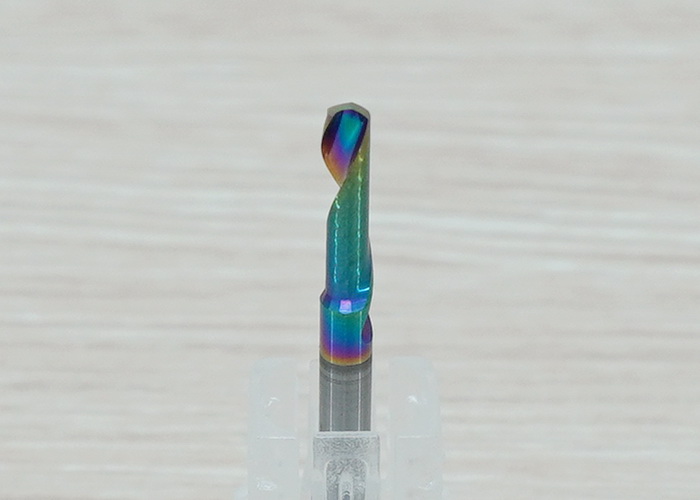 [เกรด 5A] - Single Flute DLC Coating 3.175x3.175x12 High Efficiency End Mill, Shank 3.175mm