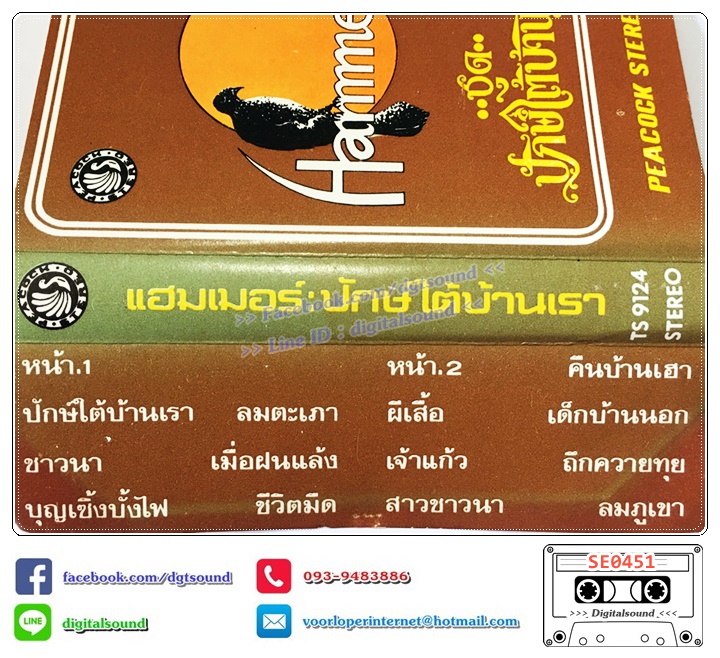 เทปคาสเซ็ท แฮมเมอร์ Hammer อัลบั้ม ปักษ์ใต้บ้านเรา