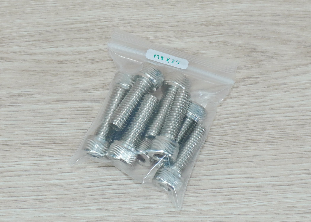 Hex Socket Cap Screw M8x25mm Nickel-plated (10ตัว/ถุง)