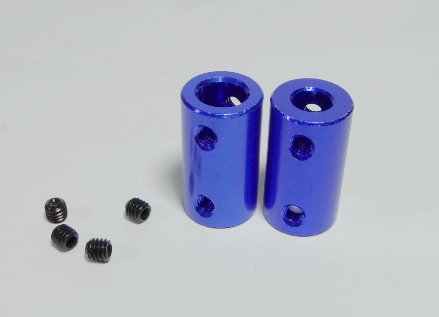 6.35 x 8 mm Rigid Top Wire Coupling D14 L25 mm (สีน้ำเงิน)