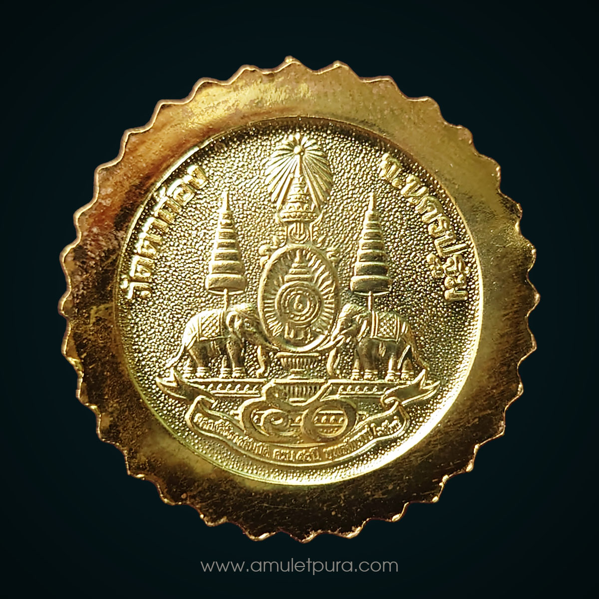 เหรียญจักรพรรดิเศรษฐี พิเศษเสาร์ 5 รุ่น 1 เนื้อกะไหล่ทอง วัดตาก้อง จ.นครปฐม