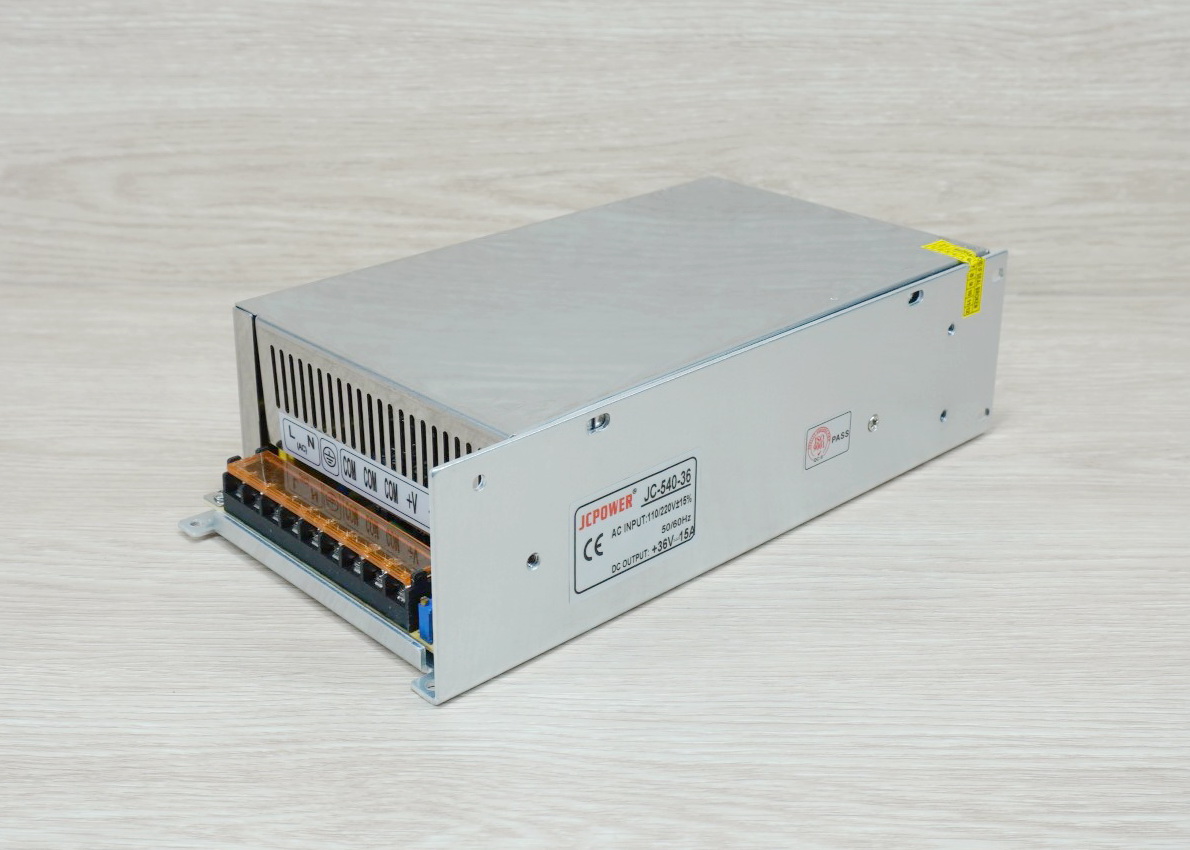 36V-15A-540W DC Switching Power Supply (JCPOWER) + Fan Automatic