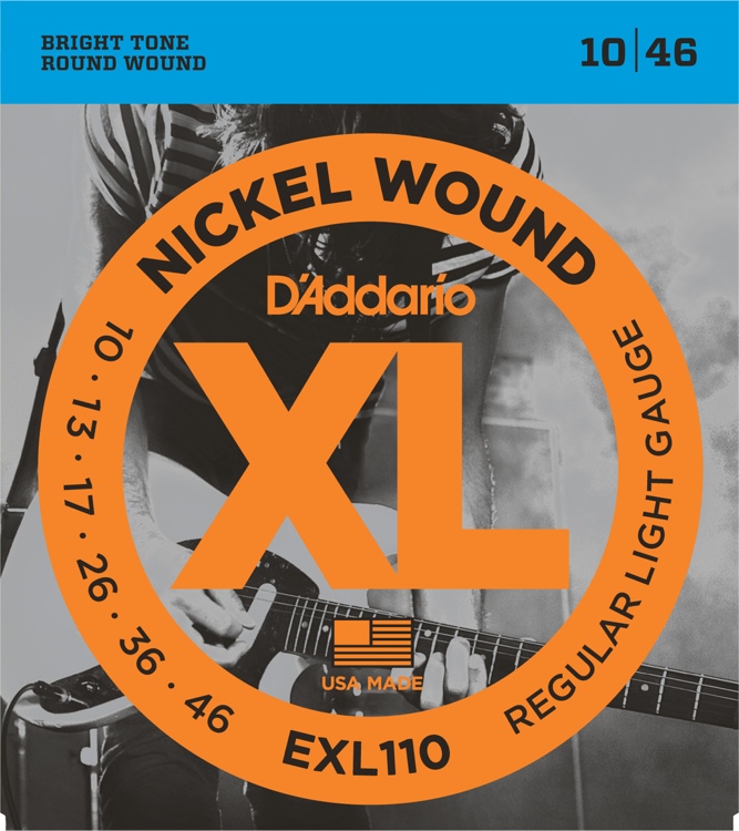 สายกีตาร์ไฟฟ้า D'Addario EXL 110 Regular Light Gauge