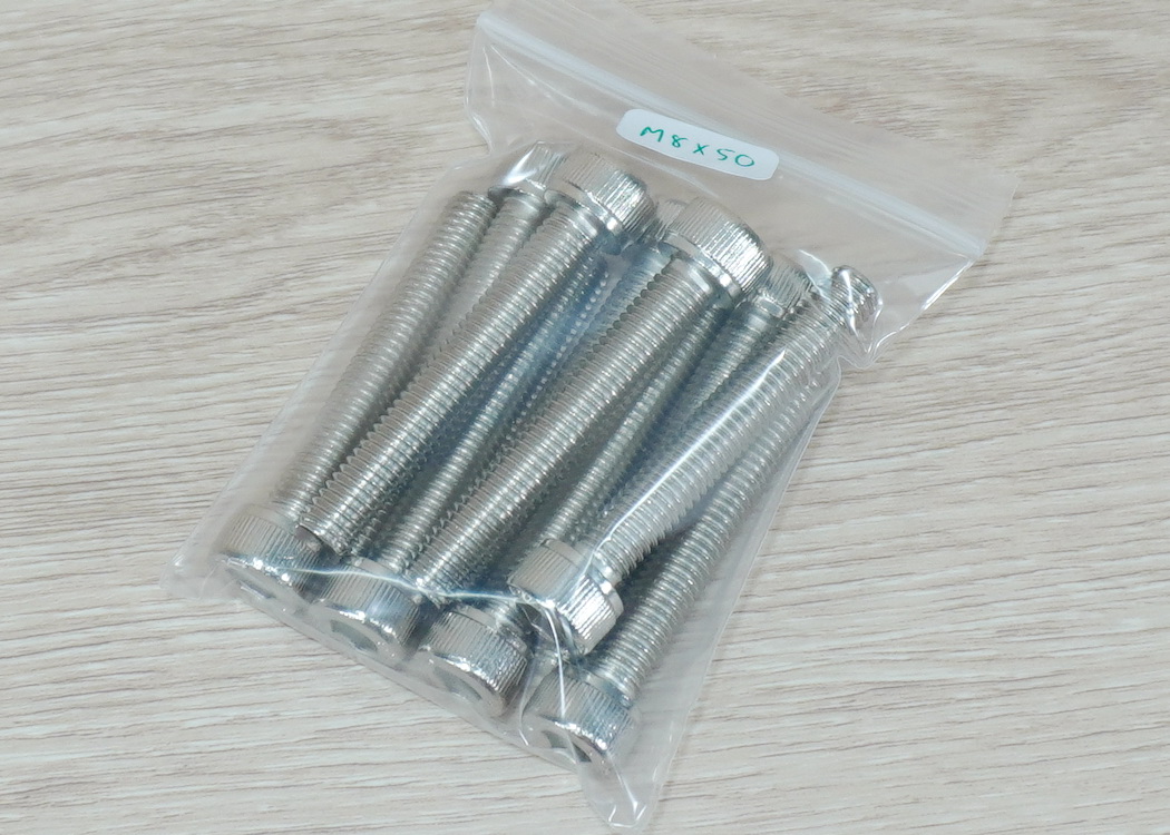 Hex Socket Cap Screw M8x50mm Nickel-plated (10ตัว/ถุง)