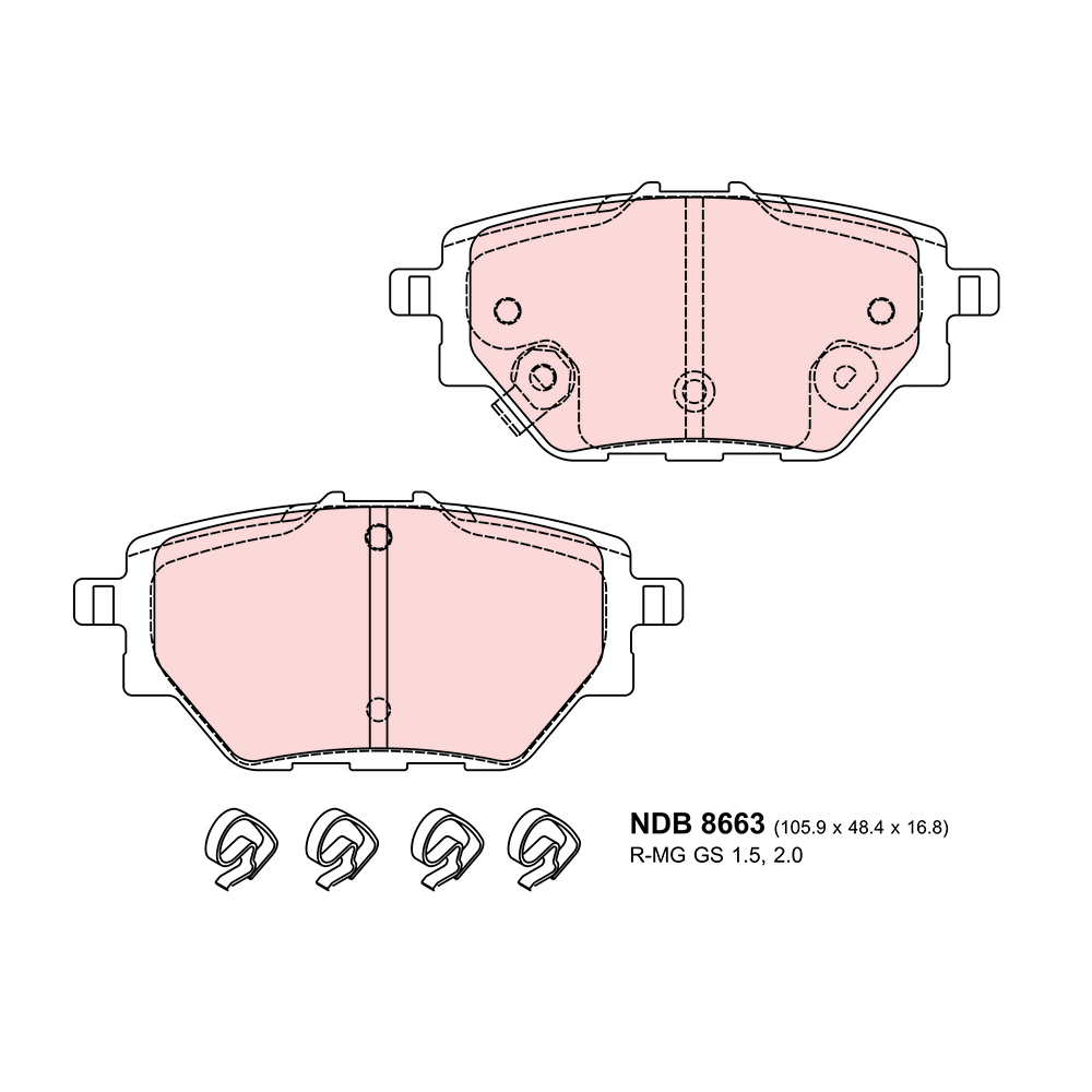 ผ้าเบรค Nexzter Mu Spec / MG GS (หลัง)