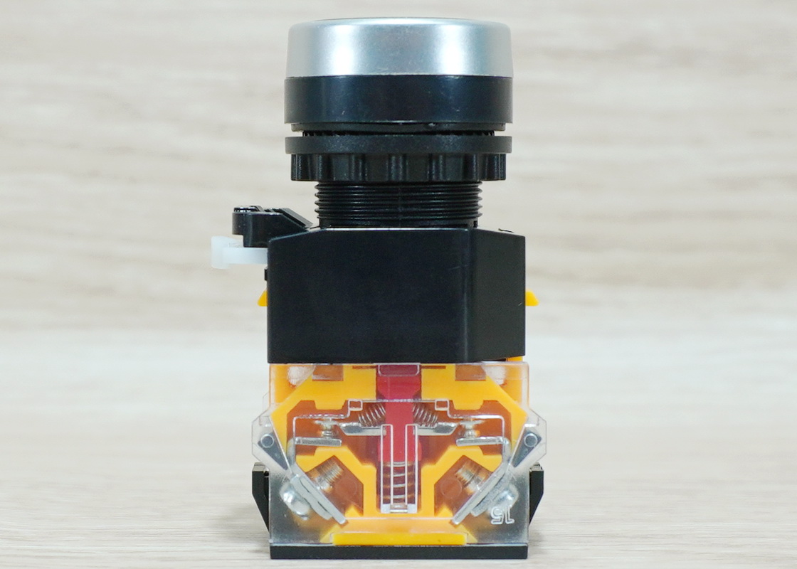 LA38 22mm Flat Head Pushbutton Switch 1NO/1NC Reset (Blue - กดติด-ปล่อยดับ) LA38-11BN