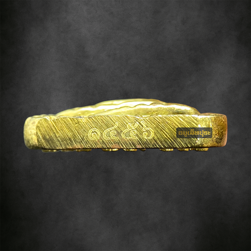 หลวงพ่อเงิน วัดบางคลาน (ชุดเหรียญจอบใหญ่-เล็ก เนื้อทองระฆัง) รุ่นรวยเงินล้าน ปี42 วัดบางคลาน จ.พิจิตร (ตอกโค้ด "เงิน" ที่สังฆาฏิ หมายเลข1456)