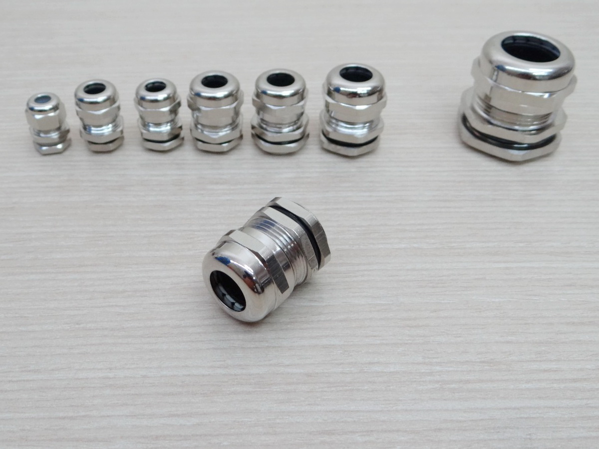 M20x1.5 Waterproof Cable Glands Connector (Nickel Brass Metal)