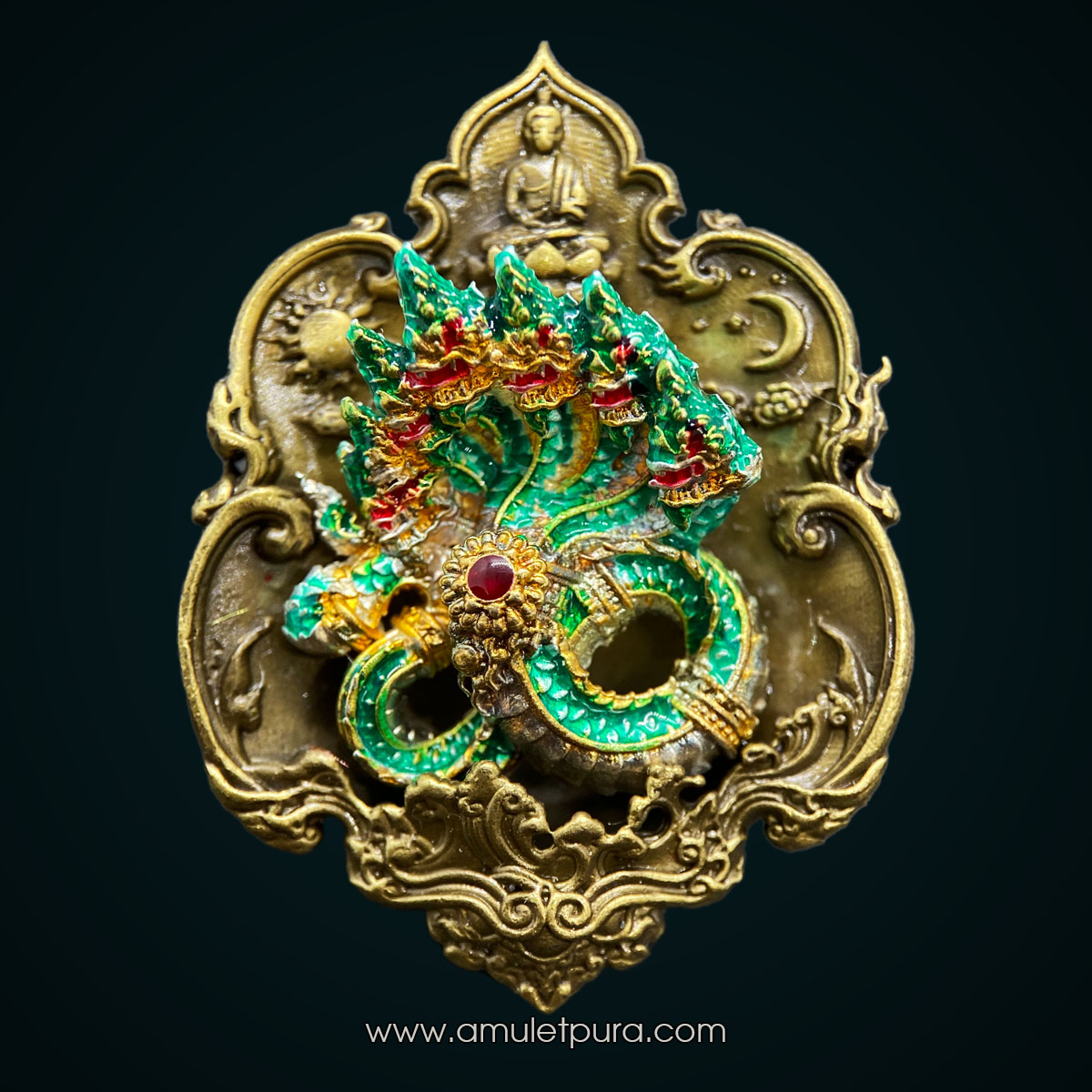 เหรียญหล่อหัวใจเศรษฐี พญาอนันตนาคราช (เนื้อสัมฤทธิ์ทองเนื้อเก้า นาคาลงยาราชาวดี) ปี63 หลวงปู่ถิน วัดคอนสาย จ.ยโสธร (มีโค้ด หมายเลข 130)