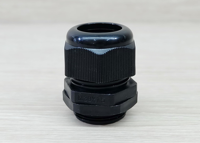 M30 (Black) Water-proof Nylon Plastic Cable Gland Connector (แพ็ค 10 ตัว)